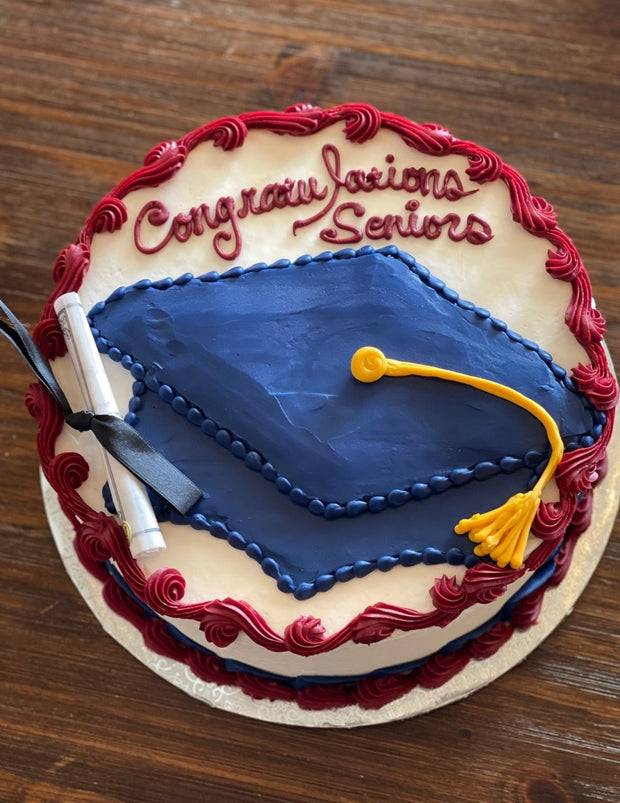 Graduate Hat & Diploma Party Cake