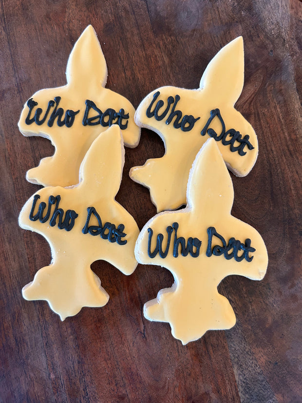 Who Dat Fleur De Lis Holiday Cookies- C057