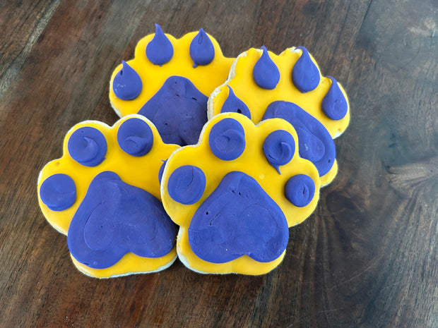 Custom Color Paw Print Holiday Cookies- C056