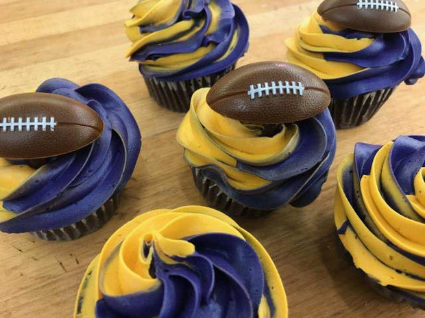 Purple and  Gold Cupcakes