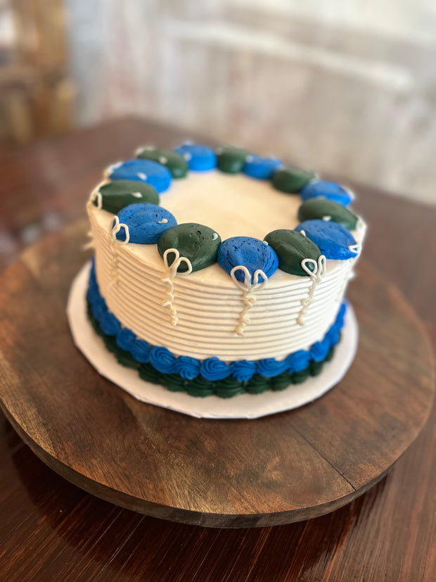 Custom Color Balloons Party Cake- P076
