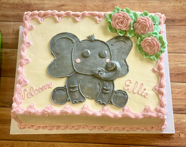 Baby Elephant Party Cake B011