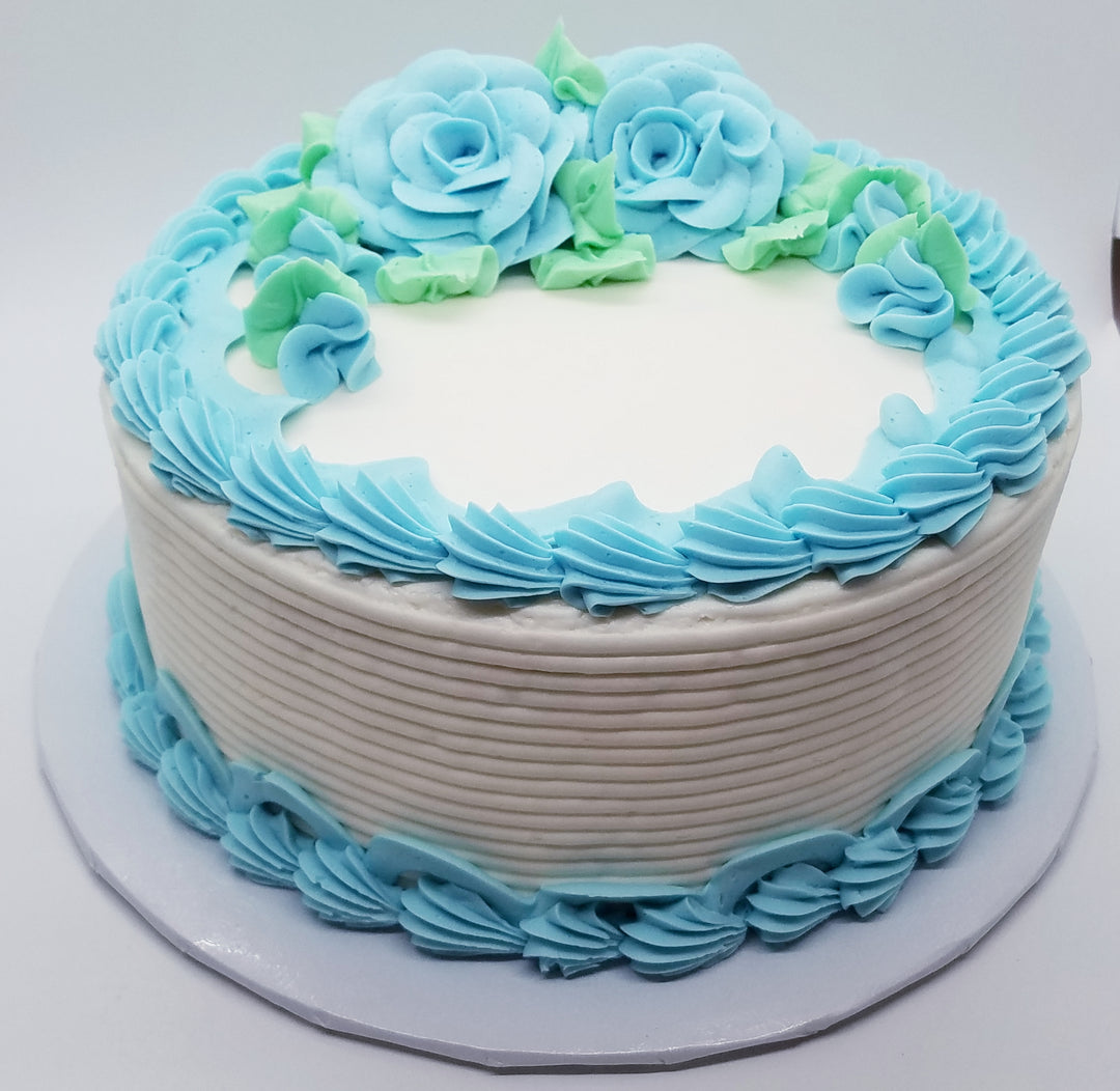 Cake Turquoise Basic Turquoise Cake With Flowers